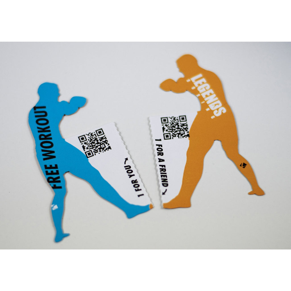Boxer Cutout "Free Workout" Cards - Be A Legend Gear